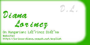 diana lorincz business card